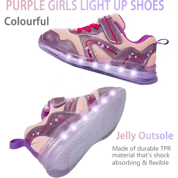 imageSKYWHEEL Boys Girls Sneakers Light up for Toddler Size 5 to Little Kids Size 2Pink Light Up Shoes for Girls