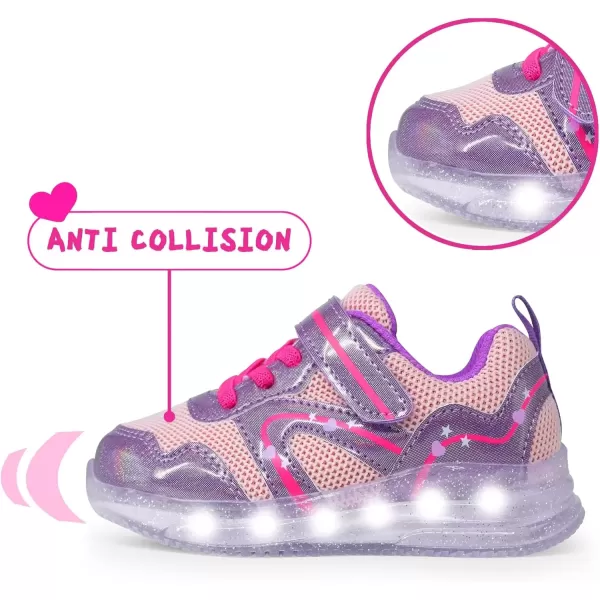 imageSKYWHEEL Boys Girls Sneakers Light up for Toddler Size 5 to Little Kids Size 2Pink Light Up Shoes for Girls