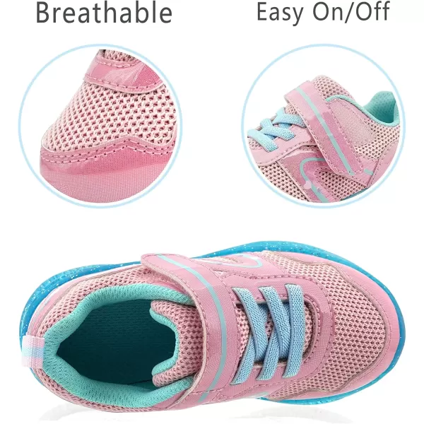 imageSKYWHEEL Boys Girls Sneakers Light up for Toddler Size 5 to Little Kids Size 2Pink Toddler Shoes