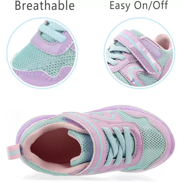 imageSKYWHEEL Boys Girls Sneakers Light up for Toddler Size 5 to Little Kids Size 2Purple Toddler Shoes