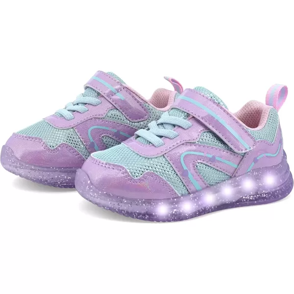 imageSKYWHEEL Boys Girls Sneakers Light up for Toddler Size 5 to Little Kids Size 2Purple Toddler Shoes