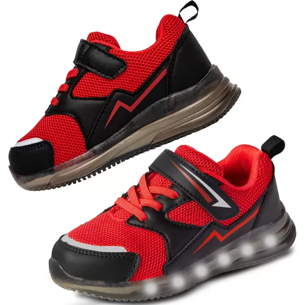 imageSKYWHEEL Boys Girls Sneakers Light up for Toddler Size 5 to Little Kids Size 2Red Light Up Shoes for Boys