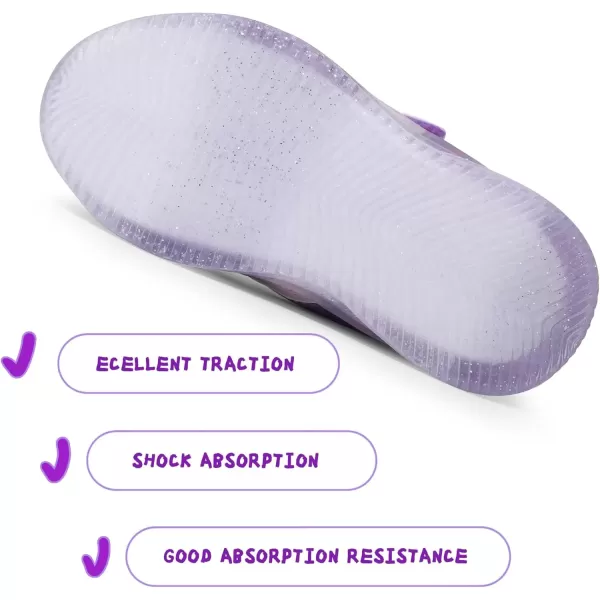 imageSKYWHEEL Boys Girls Sneakers Light up for Toddler Size 5 to Little Kids Size 2Toddler Purple Girl Light Up Shoes