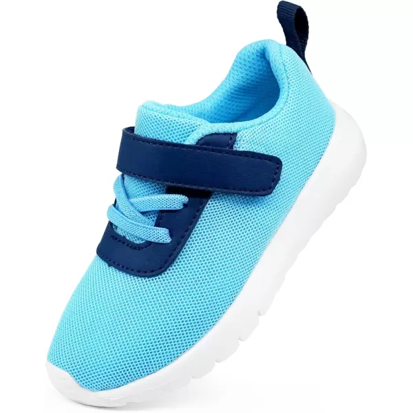 imageSKYWHEEL Boys Girls Sneakers Lighweight Brethable NonSlip Comfortable for All Day Running Walking 11 Little Kids Sky Blue