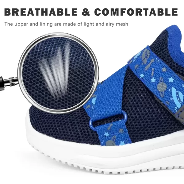 imageSKYWHEEL Toddler Boy Cushioning Breathable Tennis Running Athletic Sneakers Size 8 Blue Navy