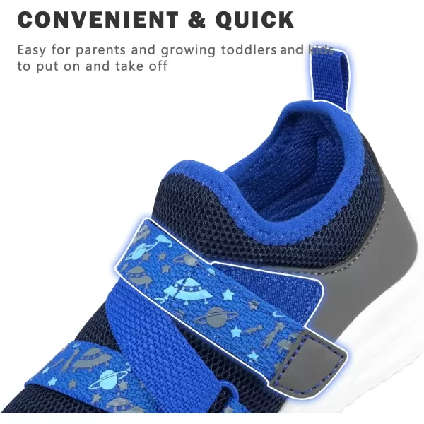 imageSKYWHEEL Toddler Boy Cushioning Breathable Tennis Running Athletic Sneakers Size 8 Blue Navy