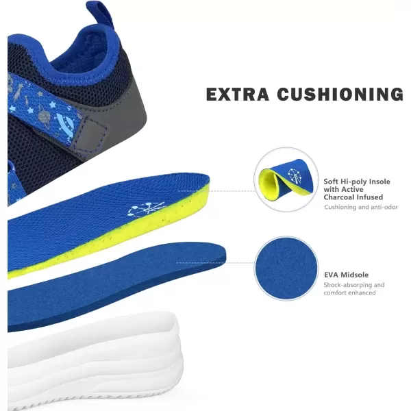 imageSKYWHEEL Toddler Boy Cushioning Breathable Tennis Running Athletic Sneakers Size 8 Blue Navy