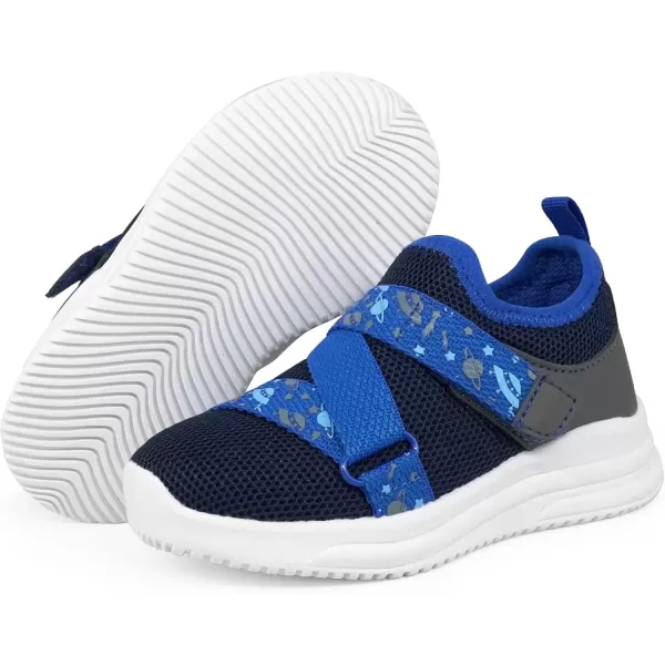 imageSKYWHEEL Toddler Boy Cushioning Breathable Tennis Running Athletic Sneakers Size 8 Blue Navy