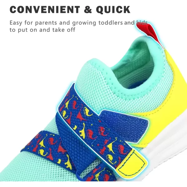 imageSKYWHEEL Toddler Boy Shoes Cushioning Breathable Tennis Running Athletic Sneakers Size 5 Fresh Green