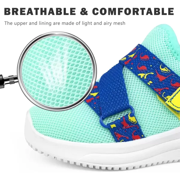 imageSKYWHEEL Toddler Boy Shoes Cushioning Breathable Tennis Running Athletic Sneakers Size 5 Fresh Green