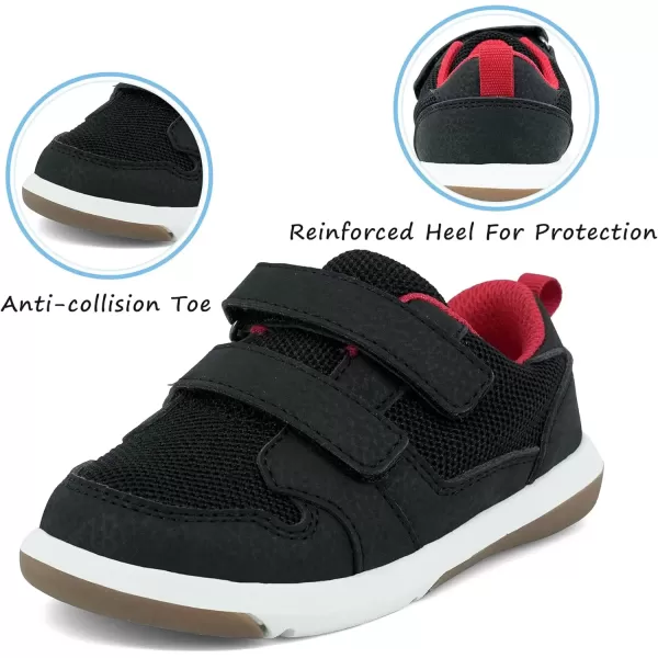 imageSKYWHEEL Toddler Boys Girls Tennis Shoes Kids Slip On Barefoot Shoes Wide Casual Walking Running Sneakers for Little Kids101toddler Boys Black Shoes