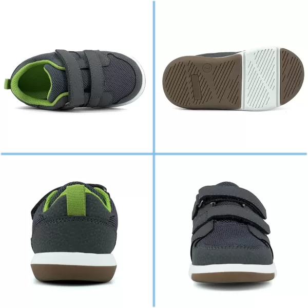 imageSKYWHEEL Toddler Boys Girls Tennis Shoes Kids Slip On Barefoot Shoes Wide Casual Walking Running Sneakers for Little Kids102grey Toddler Boy Shoes