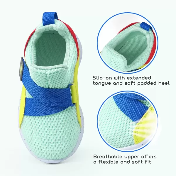 imageSKYWHEEL Toddler Boys Girls Tennis Shoes Kids Slip On Barefoot Shoes Wide Casual Walking Running Sneakers for Little Kids201toddler Boy Blue Shoes