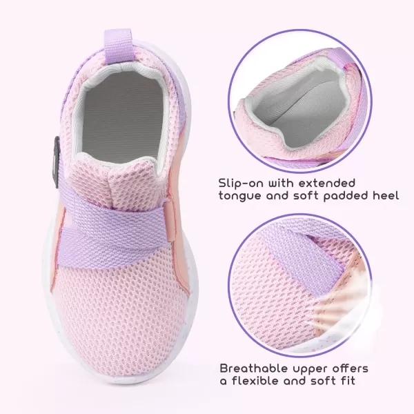 imageSKYWHEEL Toddler Boys Girls Tennis Shoes Kids Slip On Barefoot Shoes Wide Casual Walking Running Sneakers for Little Kids202toddler Girl Pink Shoes