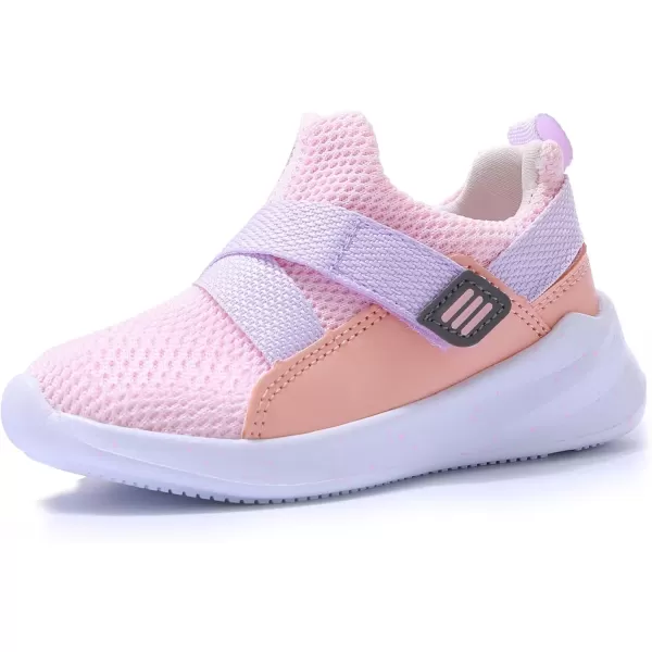 imageSKYWHEEL Toddler Boys Girls Tennis Shoes Kids Slip On Barefoot Shoes Wide Casual Walking Running Sneakers for Little Kids202toddler Girl Pink Shoes