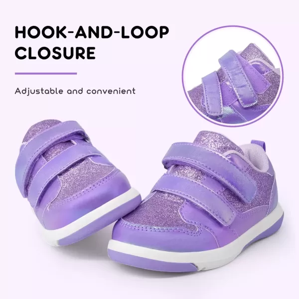 imageSKYWHEEL Toddler Boys Girls Tennis Shoes Kids Slip On Barefoot Shoes Wide Casual Walking Running Sneakers for Little KidsPurple Toddler Shoes