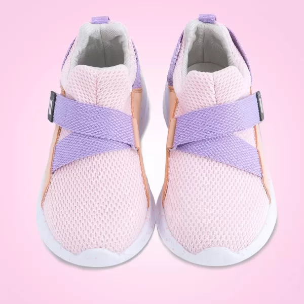 imageSKYWHEEL Toddler Boys Girls Tennis Shoes Kids Slip On Barefoot Shoes Wide Casual Walking Running Sneakers for Little KidsToddler Pink Tennis Shoes
