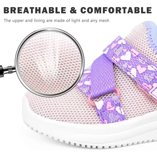 imageSKYWHEEL Toddlers Shoes Girl Sneakers Cushioning Breathable Tennis Running Athletic Shoes Size 7 Purple Pink