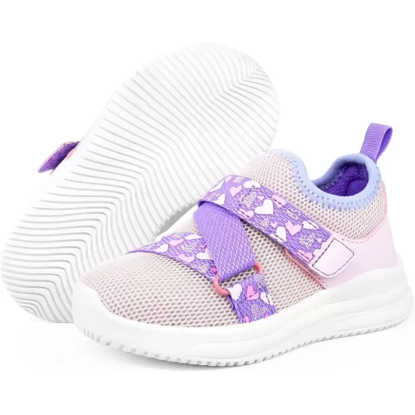 imageSKYWHEEL Toddlers Shoes Girl Sneakers Cushioning Breathable Tennis Running Athletic Shoes Size 7 Purple Pink