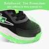 imageSKYWHEEL Kids Tennis Shoes for Boys Girls Footwear Light Up Shoes LED Sneakers with Switch Walking Running Shoes Toddler Size 10 to Big Kids Size 5BlackGreen Kids Ligth Up Shoes
