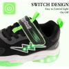 imageSKYWHEEL Kids Tennis Shoes for Boys Girls Footwear Light Up Shoes LED Sneakers with Switch Walking Running Shoes Toddler Size 10 to Big Kids Size 5BlackGreen Kids Ligth Up Shoes