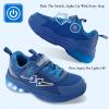 imageSKYWHEEL Kids Tennis Shoes for Boys Girls Footwear Light Up Shoes LED Sneakers with Switch Walking Running Shoes Toddler Size 10 to Big Kids Size 5Blue Kids Ligth Up Shoes