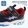 imageSKYWHEEL Kids Tennis Shoes for Boys Girls Footwear Light Up Shoes LED Sneakers with Switch Walking Running Shoes Toddler Size 10 to Big Kids Size 5Navy Kids Ligth Up Shoes