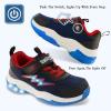 imageSKYWHEEL Kids Tennis Shoes for Boys Girls Footwear Light Up Shoes LED Sneakers with Switch Walking Running Shoes Toddler Size 10 to Big Kids Size 5Navy Kids Ligth Up Shoes