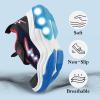 imageSKYWHEEL Kids Tennis Shoes for Boys Girls Footwear Light Up Shoes LED Sneakers with Switch Walking Running Shoes Toddler Size 10 to Big Kids Size 5Navy Kids Ligth Up Shoes