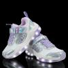 imageSKYWHEEL Kids Tennis Shoes for Boys Girls Footwear Light Up Shoes LED Sneakers with Switch Walking Running Shoes Toddler Size 10 to Big Kids Size 5WhiteLilac Ligth Up Shoes