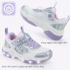 imageSKYWHEEL Kids Tennis Shoes for Boys Girls Footwear Light Up Shoes LED Sneakers with Switch Walking Running Shoes Toddler Size 10 to Big Kids Size 5WhiteLilac Ligth Up Shoes