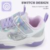imageSKYWHEEL Kids Tennis Shoes for Boys Girls Footwear Light Up Shoes LED Sneakers with Switch Walking Running Shoes Toddler Size 10 to Big Kids Size 5WhiteLilac Ligth Up Shoes