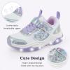 imageSKYWHEEL Kids Tennis Shoes for Boys Girls Footwear Light Up Shoes LED Sneakers with Switch Walking Running Shoes Toddler Size 10 to Big Kids Size 5WhiteLilac Ligth Up Shoes