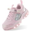 imageSKYWHEEL Kids Tennis Shoes for Boys Girls Footwear Light Up Shoes LED Sneakers with Switch Walking Running Shoes Toddler Size 10 to Big Kids Size 5Pink Light Up Shoes