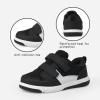 imageSKYWHEEL Toddler Boys Girls Tennis Shoes Kids Slip On Barefoot Shoes Wide Casual Walking Running Sneakers for Little Kids105toddler Black White Shoes