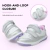 imageSKYWHEEL Toddler Boys Girls Tennis Shoes Kids Slip On Barefoot Shoes Wide Casual Walking Running Sneakers for Little Kids108toddler Silver Pink Shoes