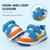 imageSKYWHEEL Toddler Boys Girls Tennis Shoes Kids Slip On Barefoot Shoes Wide Casual Walking Running Sneakers for Little Kids109toddler Colorful Blue Sneaker