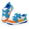imageSKYWHEEL Toddler Boys Girls Tennis Shoes Kids Slip On Barefoot Shoes Wide Casual Walking Running Sneakers for Little Kids109toddler Colorful Blue Sneaker