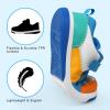 imageSKYWHEEL Toddler Boys Girls Tennis Shoes Kids Slip On Barefoot Shoes Wide Casual Walking Running Sneakers for Little Kids109toddler Colorful Blue Sneaker