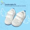 imageSKYWHEEL Toddler Boys Girls Tennis Shoes Kids Slip On Barefoot Shoes Wide Casual Walking Running Sneakers for Little Kids110toddler White Sneaker