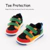 imageSKYWHEEL Toddler Boys Girls Tennis Shoes Kids Slip On Barefoot Shoes Wide Casual Walking Running Sneakers for Little Kids111toddler Colorful Black Sneaker