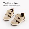 imageSKYWHEEL Toddler Boys Girls Tennis Shoes Kids Slip On Barefoot Shoes Wide Casual Walking Running Sneakers for Little Kids113toddler Beige Sneaker