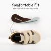 imageSKYWHEEL Toddler Boys Girls Tennis Shoes Kids Slip On Barefoot Shoes Wide Casual Walking Running Sneakers for Little Kids113toddler Beige Sneaker