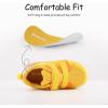imageSKYWHEEL Toddler Boys Girls Tennis Shoes Kids Slip On Barefoot Shoes Wide Casual Walking Running Sneakers for Little Kids114toddler Yellow Sneaker