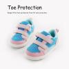 imageSKYWHEEL Toddler Boys Girls Tennis Shoes Kids Slip On Barefoot Shoes Wide Casual Walking Running Sneakers for Little Kids115toddler Blue Pink Sneaker