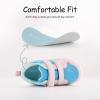 imageSKYWHEEL Toddler Boys Girls Tennis Shoes Kids Slip On Barefoot Shoes Wide Casual Walking Running Sneakers for Little Kids115toddler Blue Pink Sneaker
