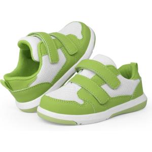 imageSKYWHEEL Toddler Boys Girls Tennis Shoes Kids Slip On Barefoot Shoes Wide Casual Walking Running Sneakers for Little Kids104toddler Green Shoes