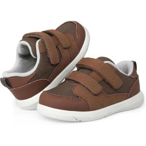 imageSKYWHEEL Toddler Boys Girls Tennis Shoes Kids Slip On Barefoot Shoes Wide Casual Walking Running Sneakers for Little Kids106toddler Brown Shoes