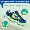 imageSKYWHEEL Kids Sneaker Boys Girls Light Up Shoes with Switch Breathable Athletic Casual Walking Tennis Shoes Boys Girls FootwearNavyGreen Light Up Shoes With Switch