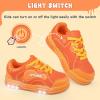 imageSKYWHEEL Kids Sneaker Boys Girls Light Up Shoes with Switch Breathable Athletic Casual Walking Tennis Shoes Boys Girls FootwearOrange Light Up Shoes With Switch